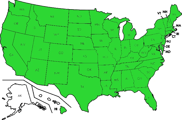 Map of available states